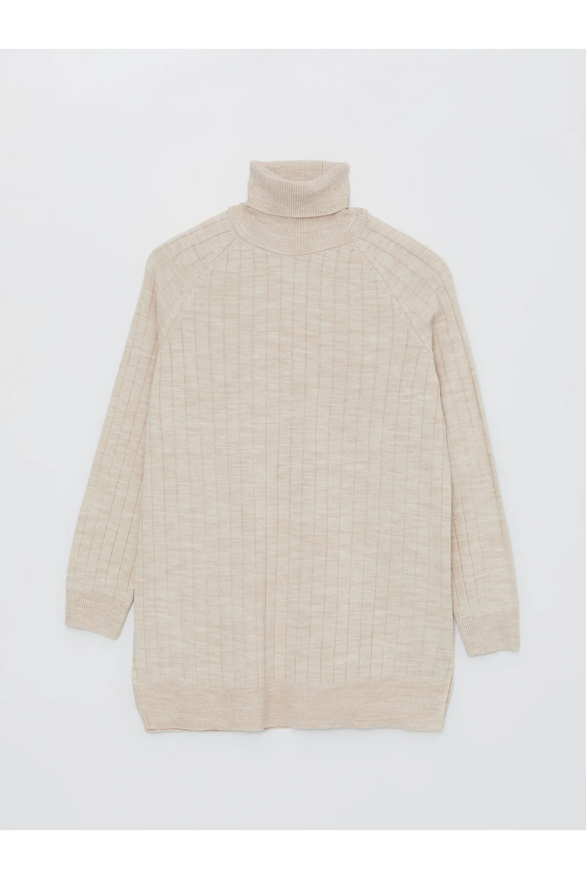LC Waikiki  Rollkragenpullover, einfarbig, langärmelig, Damen-Stricktunika
