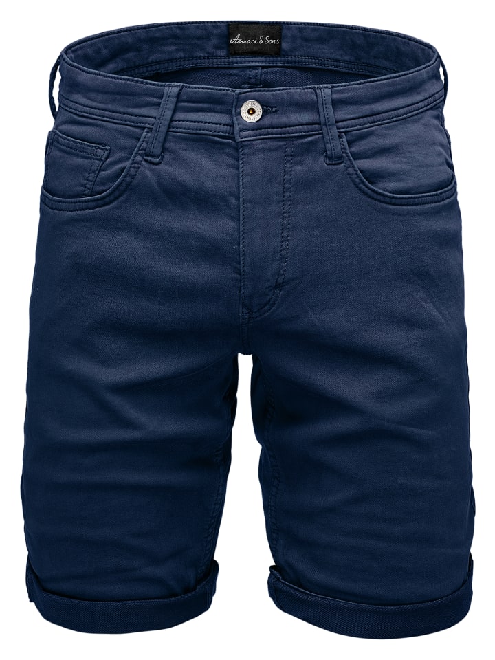 Amaci&Sons Jeansshorts CHEVIOT in Navyblau günstig kaufen