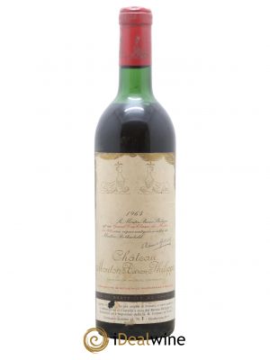 Château d'Armailhac - Mouton Baron(ne) Philippe 5ème Grand Cru Classé  1964 - Lot de 1 Bouteille