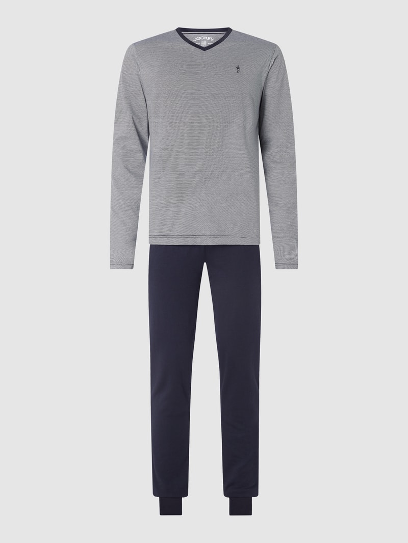 Pyjama mit Modal-Anteil in dunkelblau
