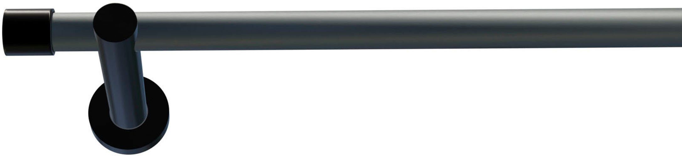 Gardinenstange Linz, indeko, Ø 20 mm, 1-läufig, Wunschmaßlänge, mit Bohren, verschraubt, Stahl, Komplett-Set inkl. Montagematerial