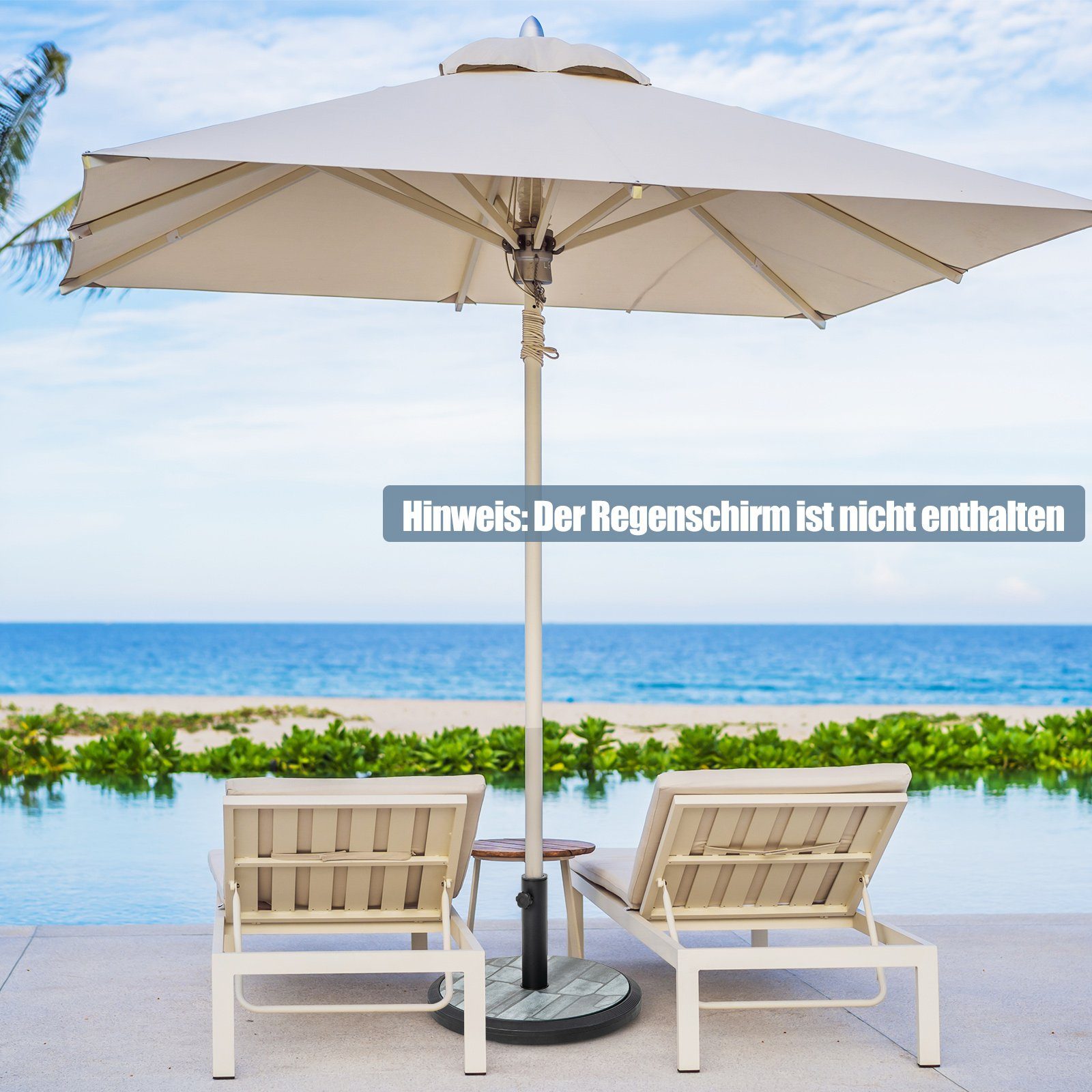 COSTWAY Kunststoffschirmständer Sonnenschirmständer