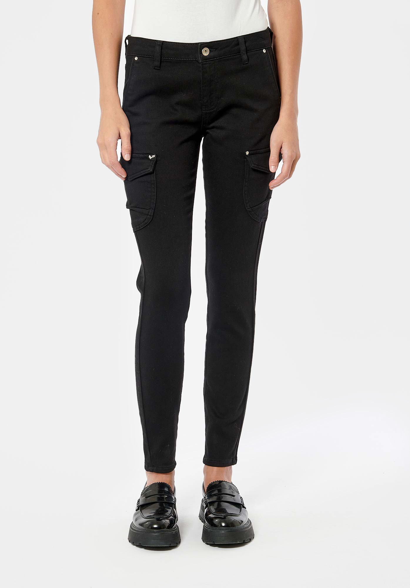 DERA   Jean slim noir femme
