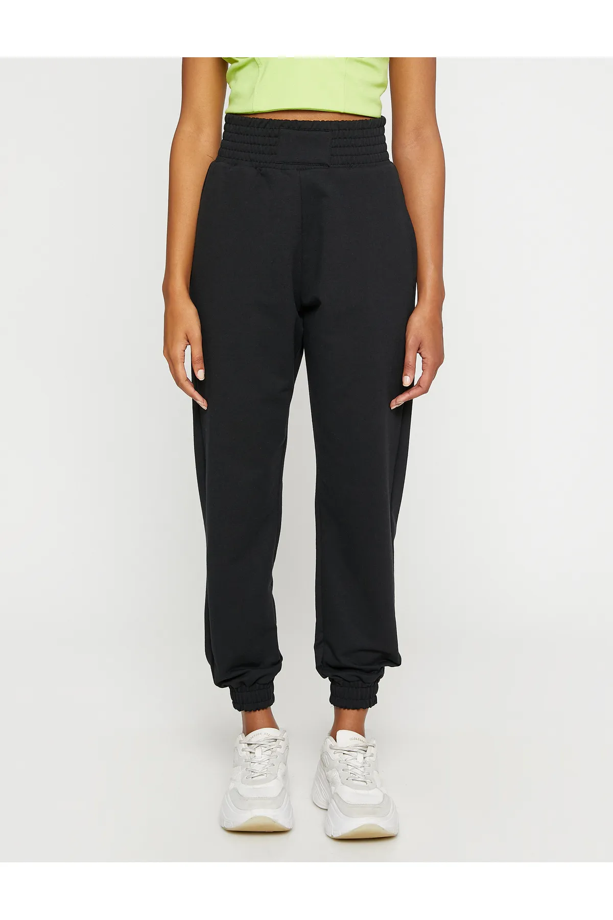 Koton  Jogger-Jogginghose mit extra hohem Bund und Taschendetail