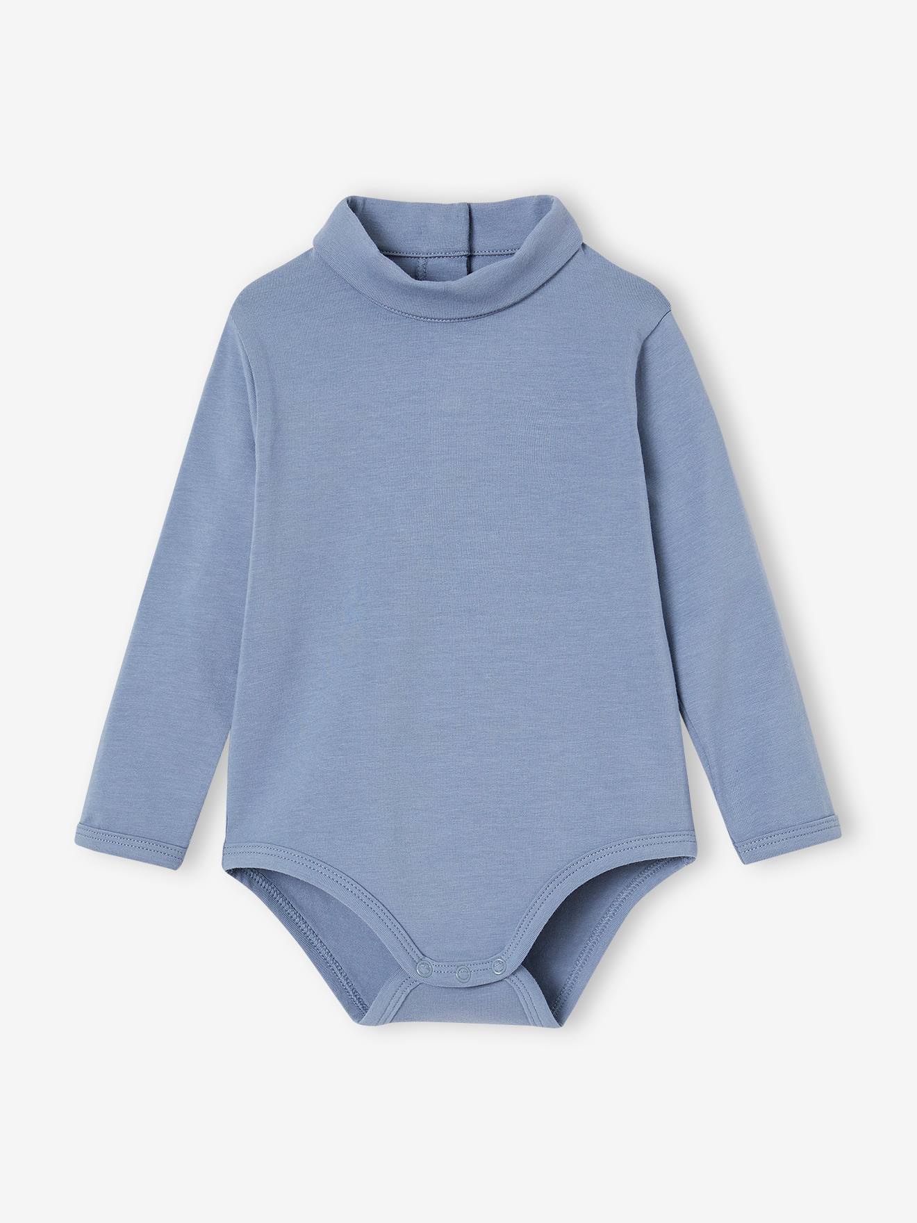 Lot de 2 bodies bébé col roulé écru