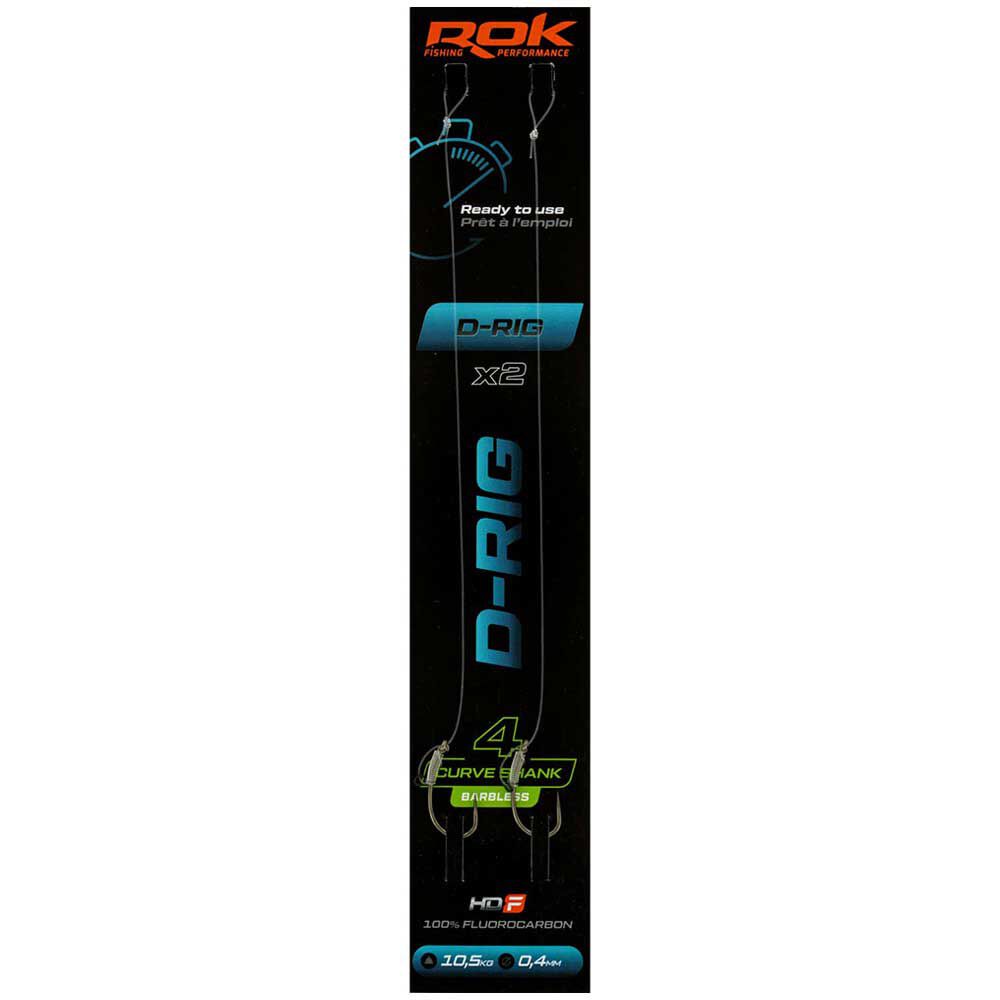 Rok D-Rig Curve Shank Barbless Leader x2