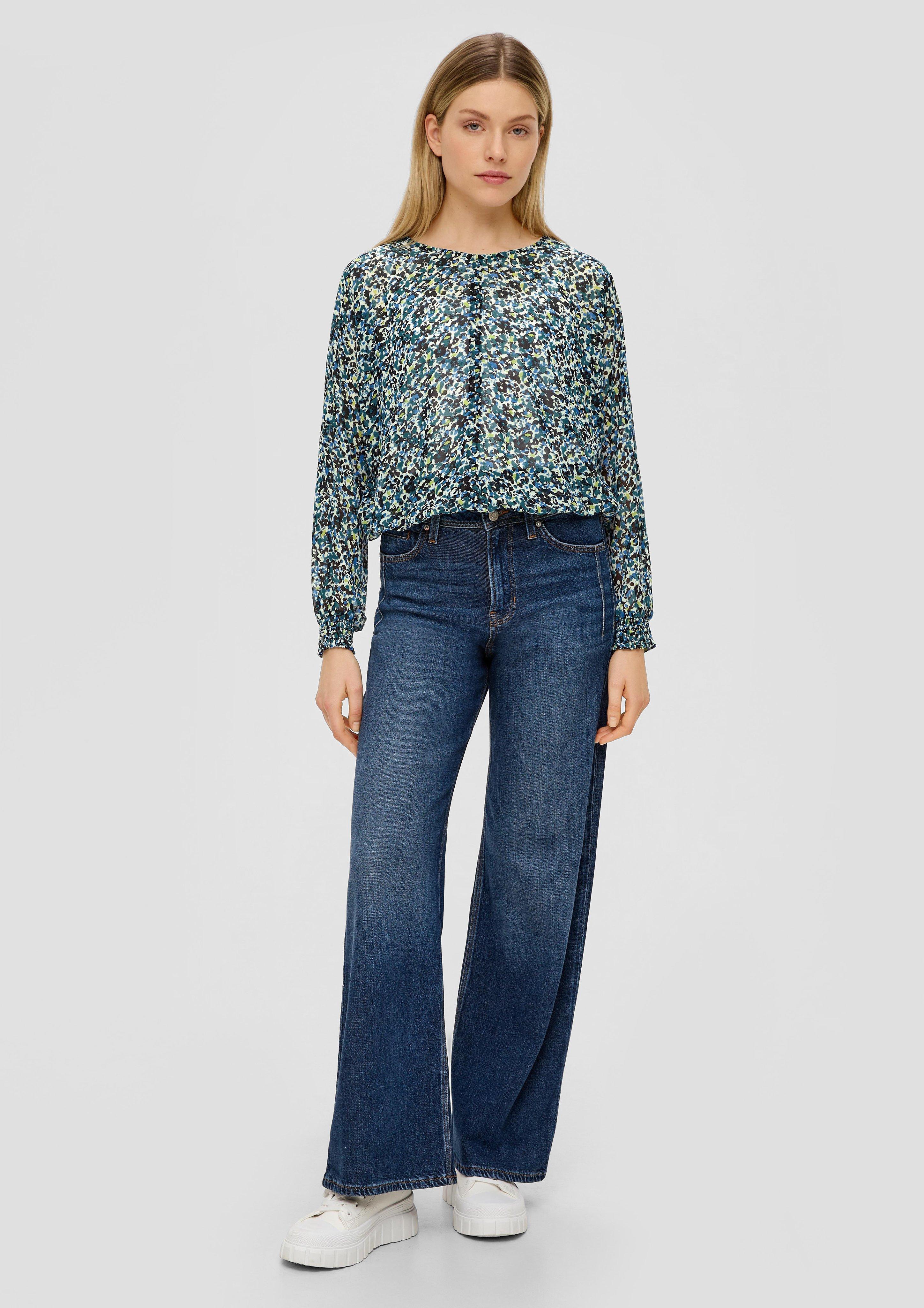 Langarmbluse mit All-over-Print  2142200-99A0