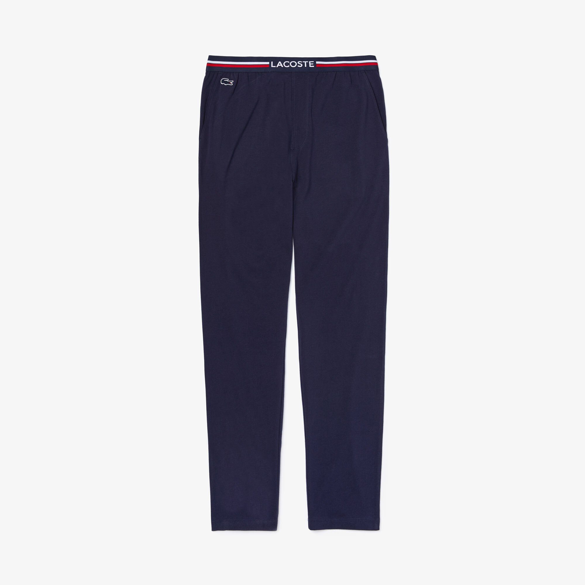 Lacoste Pyjamahose Hose Lounge Pyjama-Hosen in Trikolor aus Jersey (1-tlg)