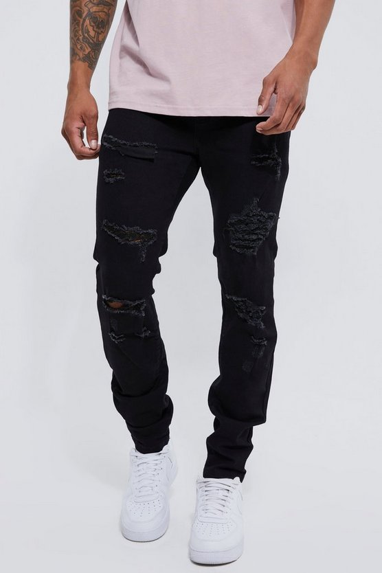 Skinny Stretch zerrissene Jeans