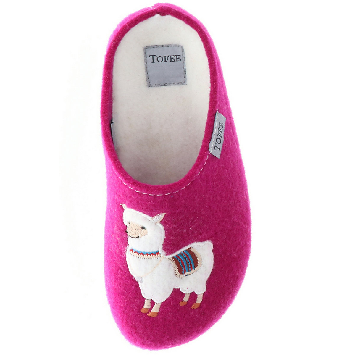 Kinder Mädchen Hausschuhe Pantoffeln Pantoletten Slipper Naturwollfilz (Lama) pink/lila/fuxia