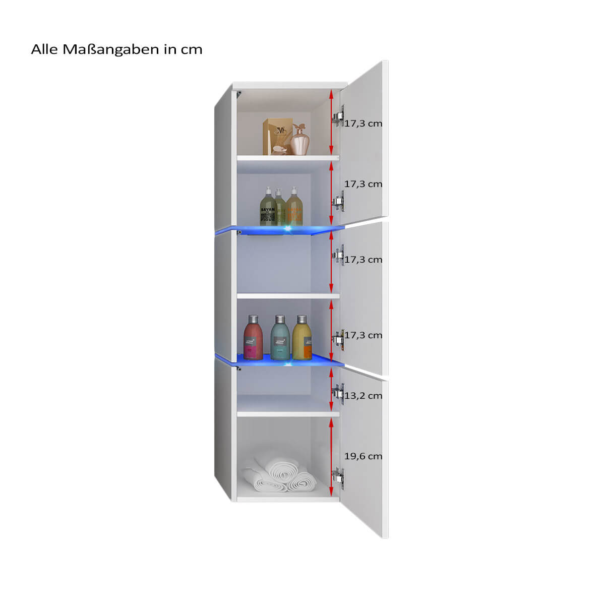 Home Deluxe Badmöbel WANGEROOGE BIG 80 cm XL - weiß