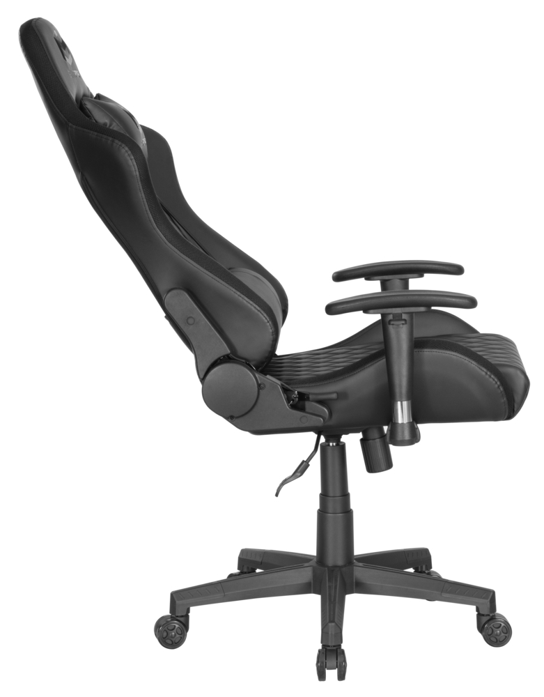 Happy Home Happy Home gepolsterter Gamingsessel mit Kissen & verstellbare Armlehne, schwarz