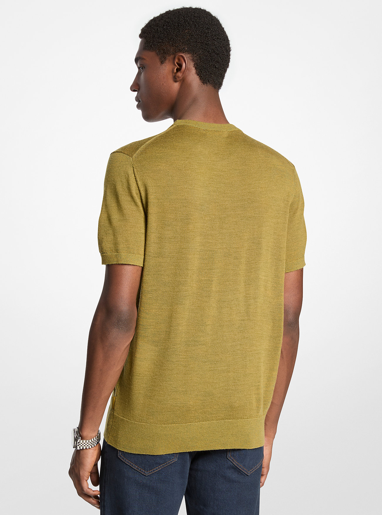 Kortermet ullgenser - PISTACHIO HEATHER
