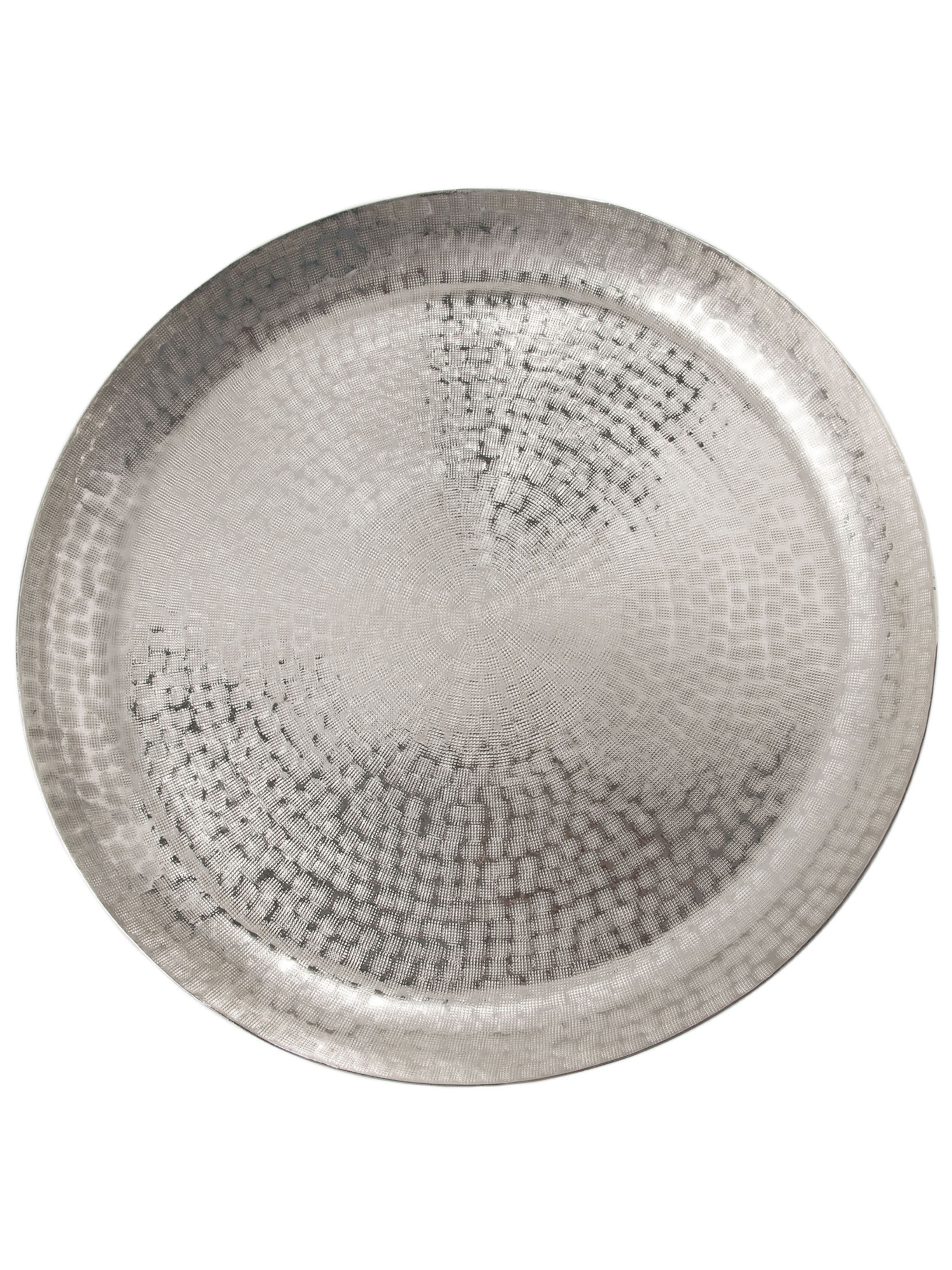 Round Platter Deko-Schale, Silber