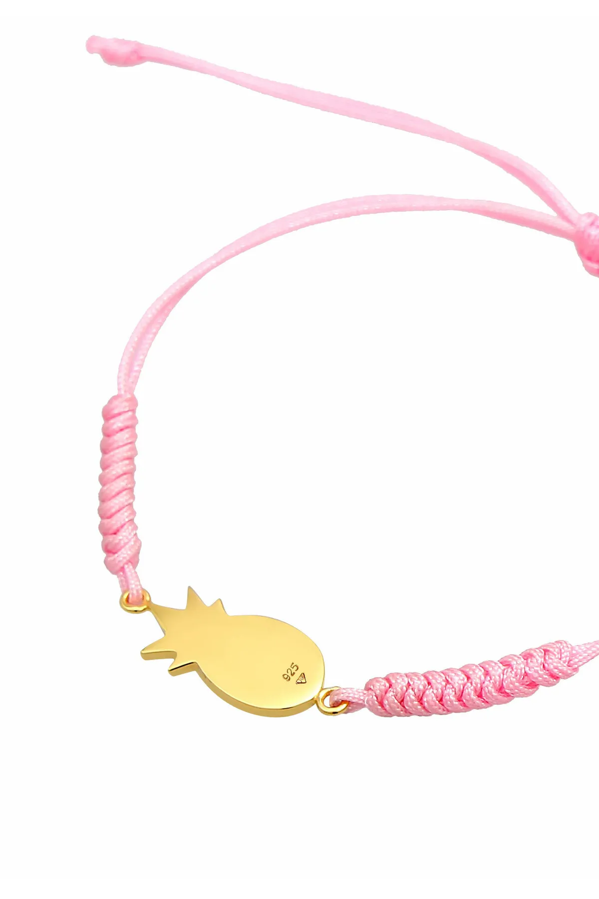 ELLI  Armband Kinder Ananas Bunt Nylon verstellbar 925 Silber