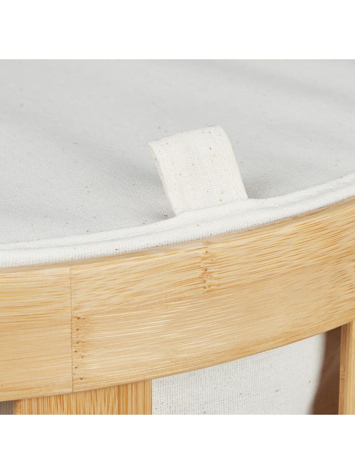 relaxdays Wäschekorb in Natur/ Beige - (H)55 x Ø 45 cm günstig kaufen onesize