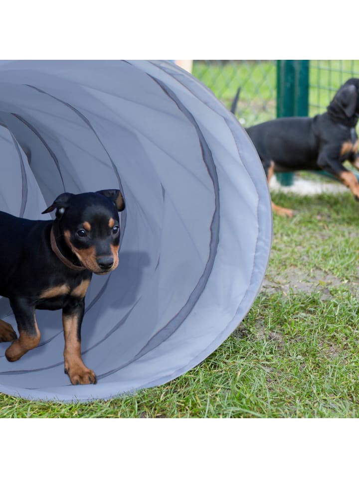 relaxdays Hundetunnel in Grau - (B)300 x Ø 50 cm günstig kaufen onesize