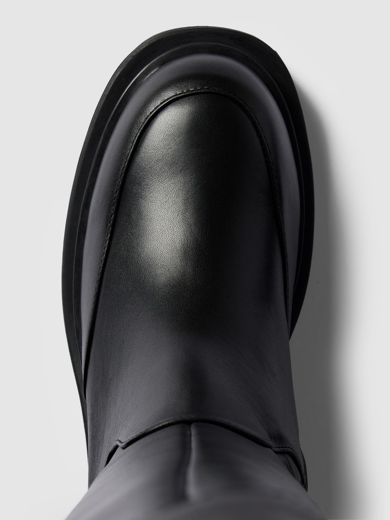 Stiefel aus Leder mit Label-Detail in schwarz