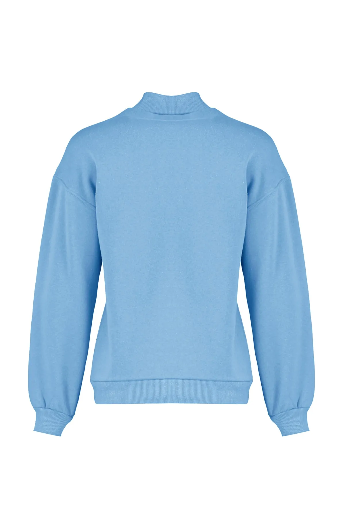 Trendyol Collection  Hellblaues, dickes Innenfleece-Sweatshirt mit Stehkragen und entspannter/bequemer Passform TWOAW20SW0584