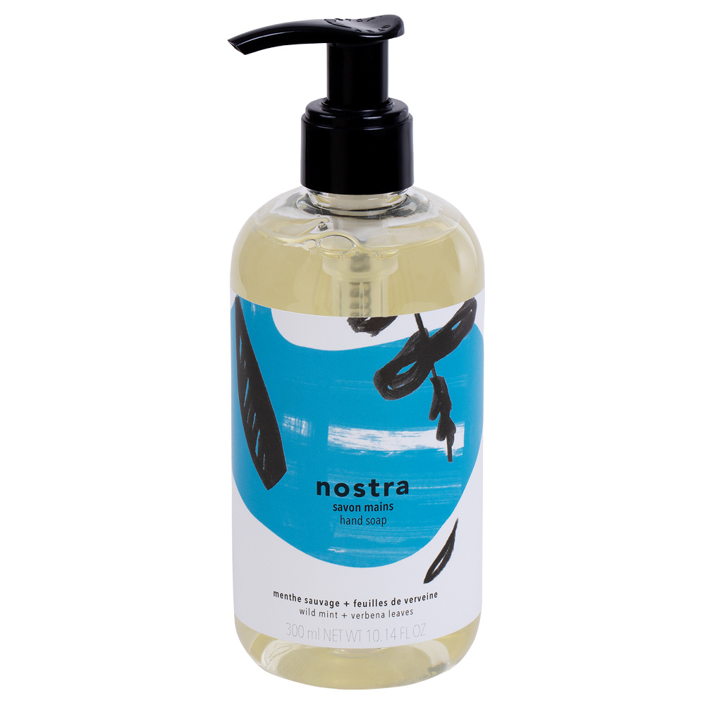 Nostra Savon mains Menthe Sauvage & Feuilles de Verveine Savon liquide pour les mains