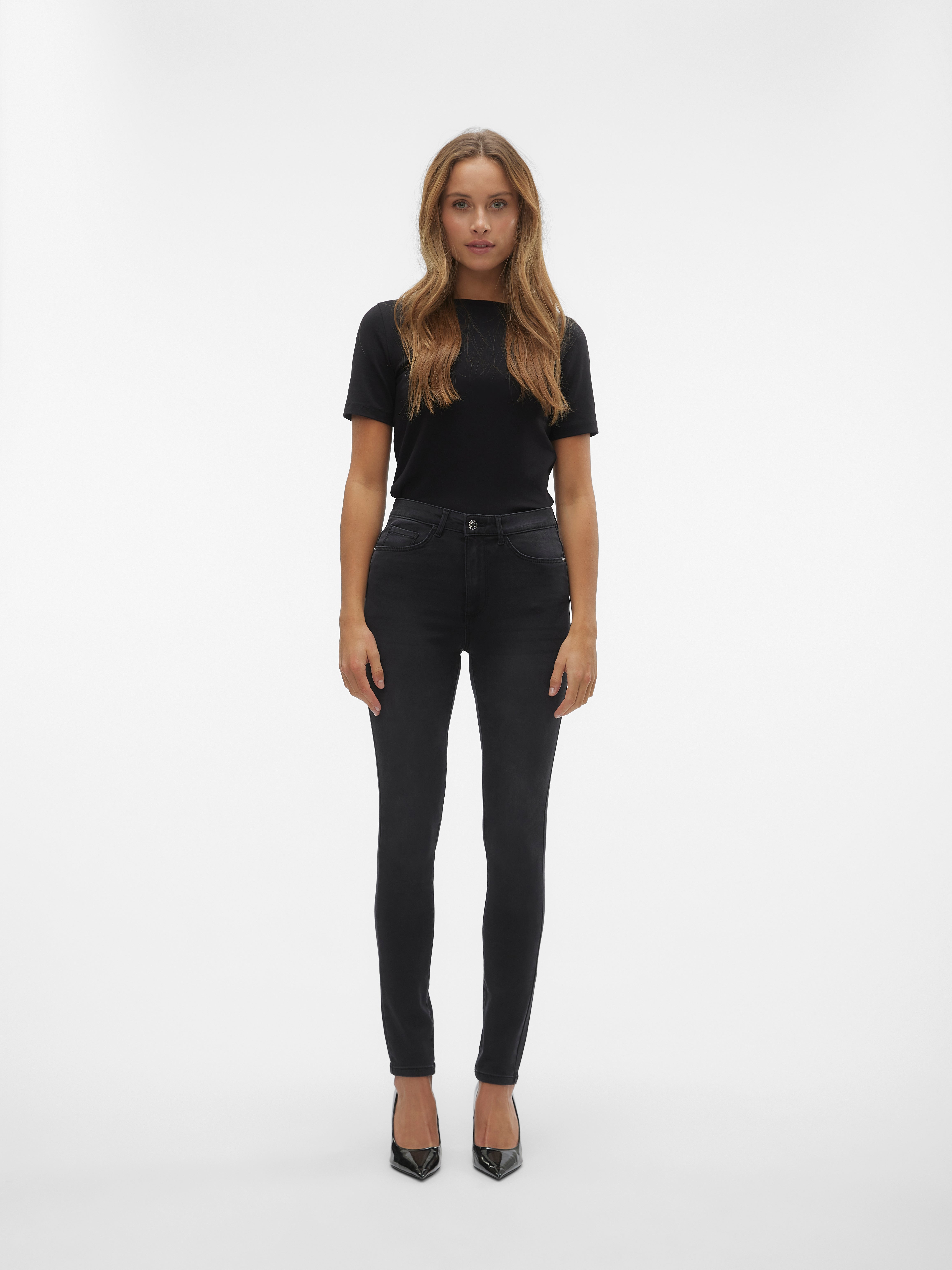 VMSOPHIA Hohe Taille Slim Fit Jeans