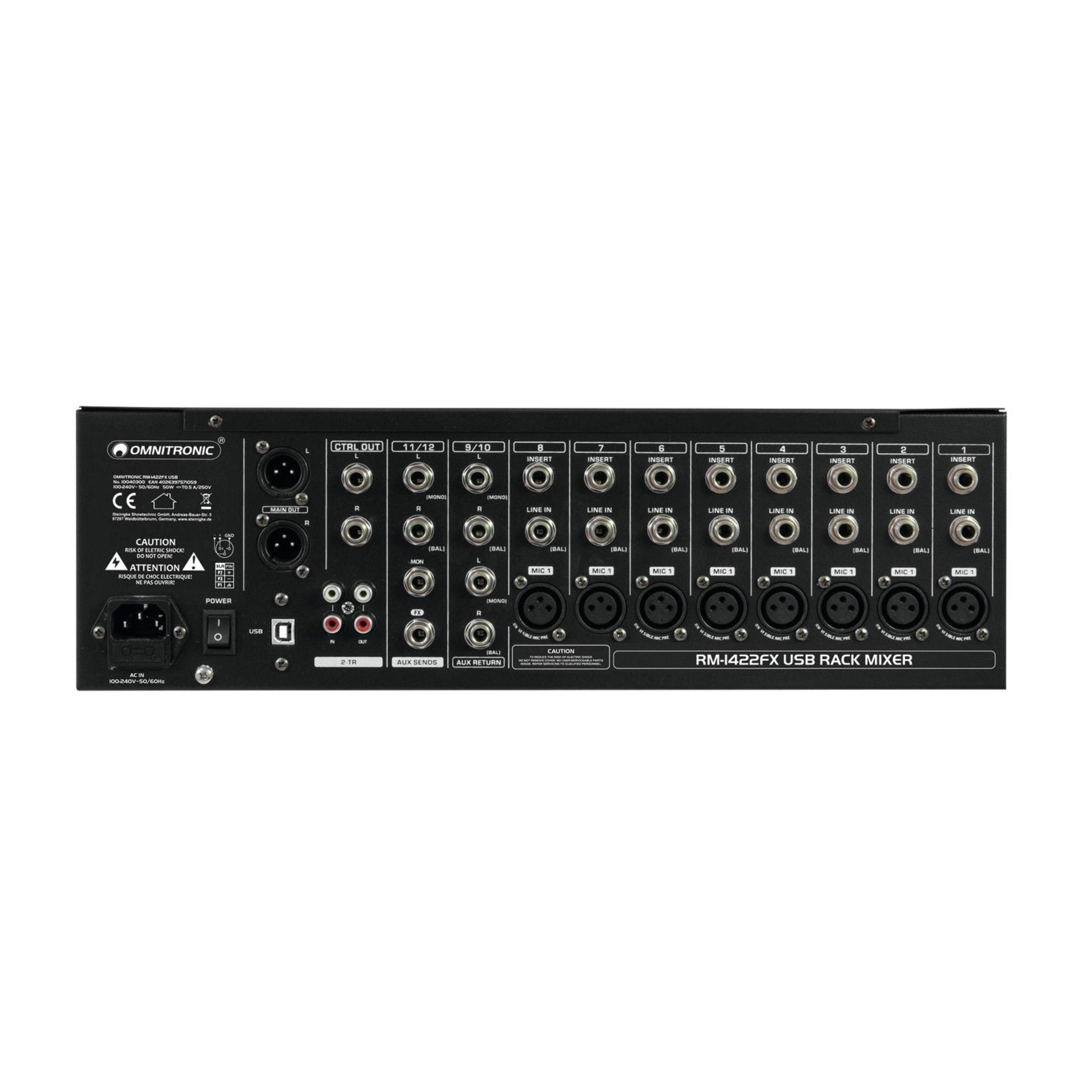 Omnitronic Mischpult, RM-1422FX USB
