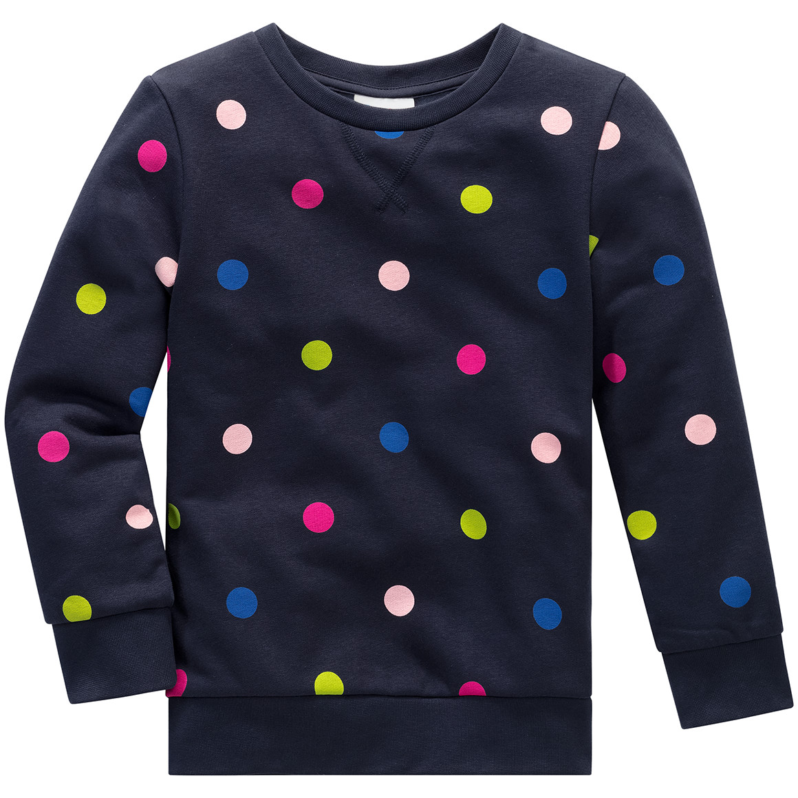 Mädchen Sweatshirt mit bunten Pünktchen