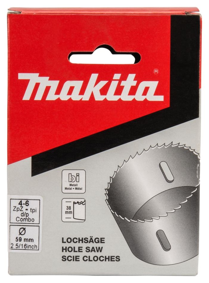Makita Zubehör P-52613 Lochsäge 59 mm HSS Bimetall Weiß