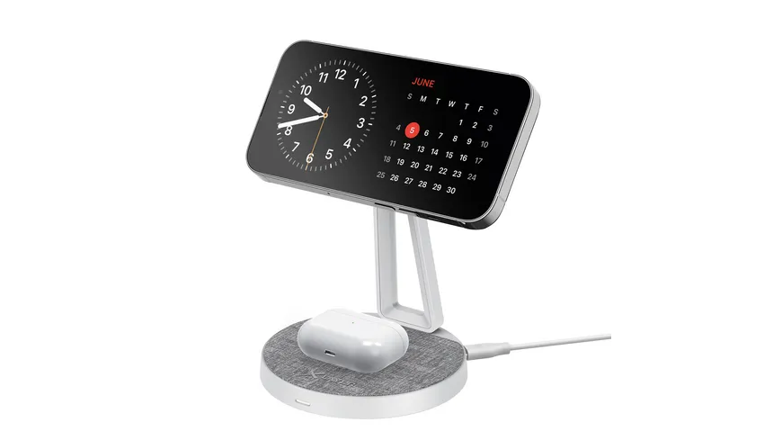 XLayer MagFix Pro 2 in 1 Ladestation 15W Grey/White
