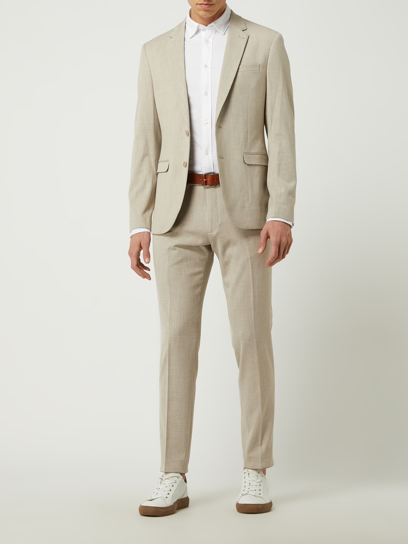 Sakko mit Strukturmuster in beige
