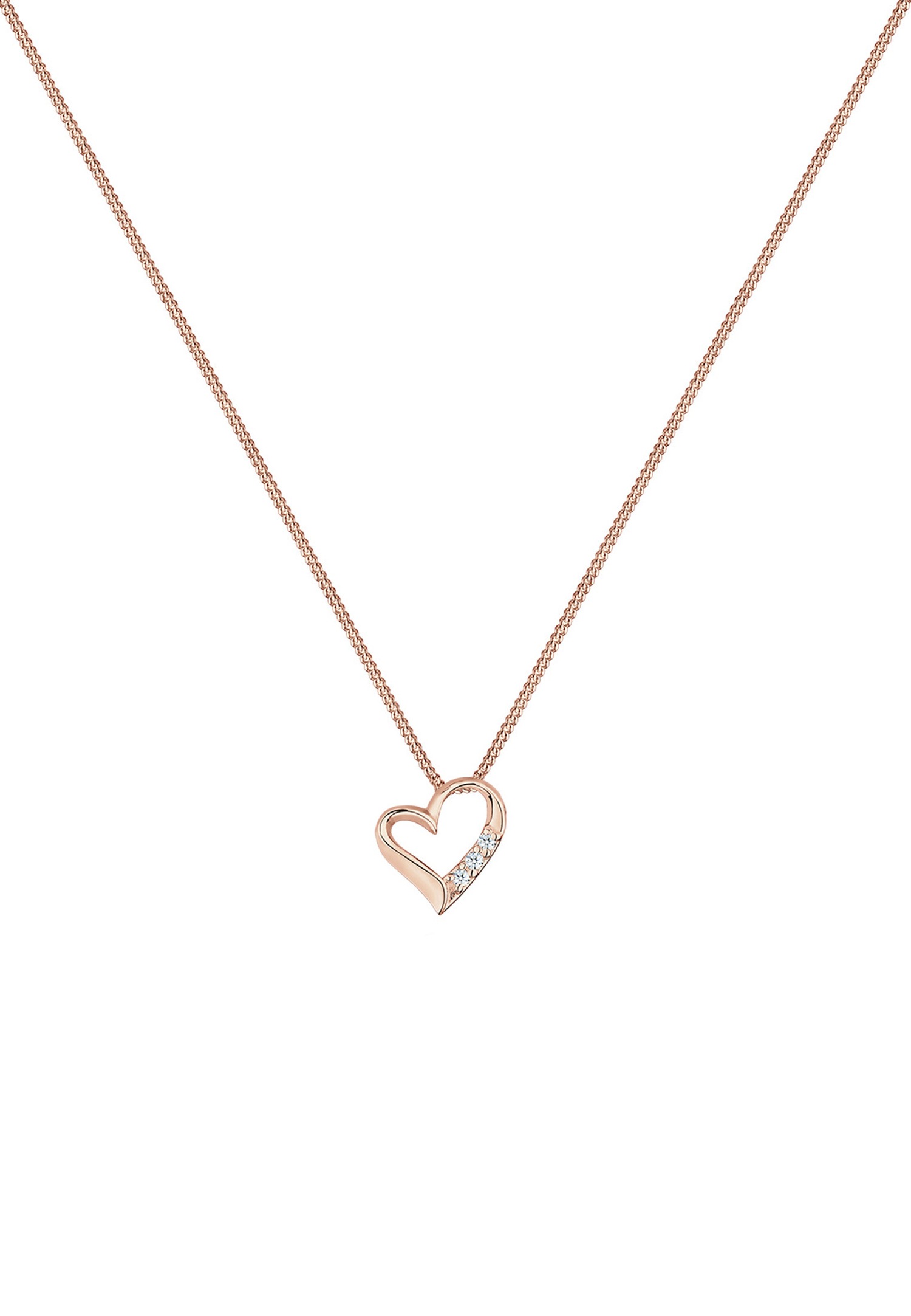 Wisiorek Eternity Heart dla kobiet Elli DIAMONDS z diamentami (0,045 ct.) ze srebra próby 925