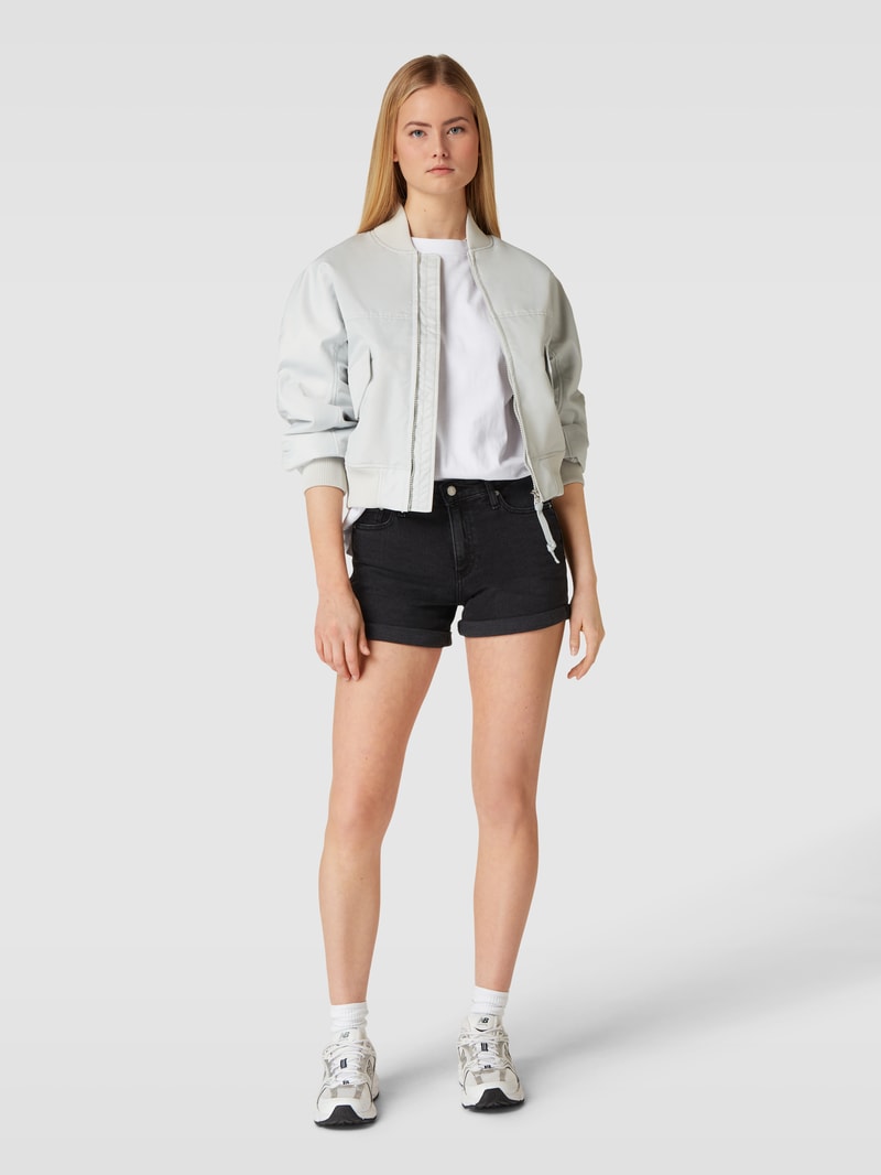 Jeansshorts im 5-Pocket-Design Modell 'MID RISE SHORTS' in schwarz