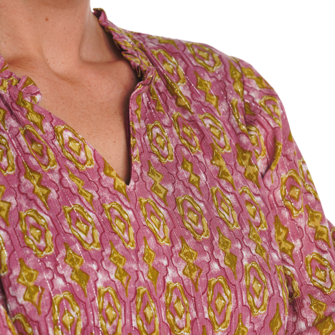 Damen Maxikleid mit grafischem Allover-Print
