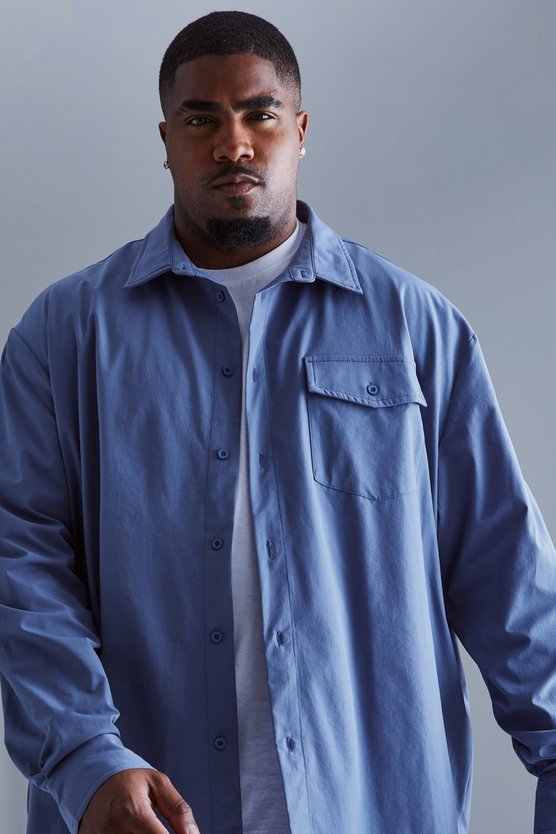 Plus smartes Stretch Utility-Overshirt