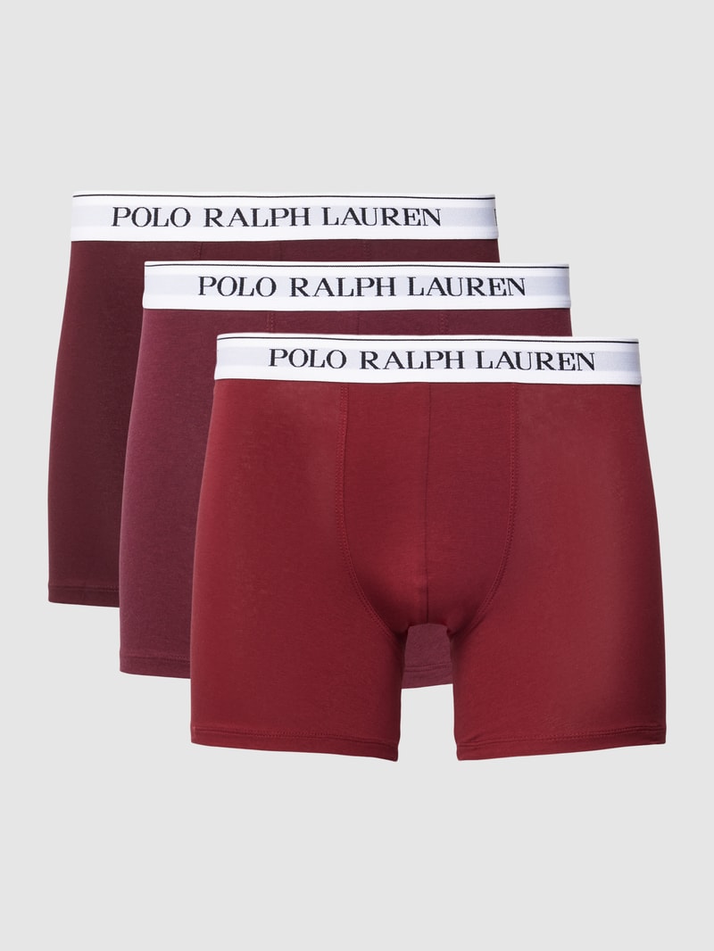 Boxershorts mit elastischem Logo-Bund im 3er-Pack in bordeaux rot