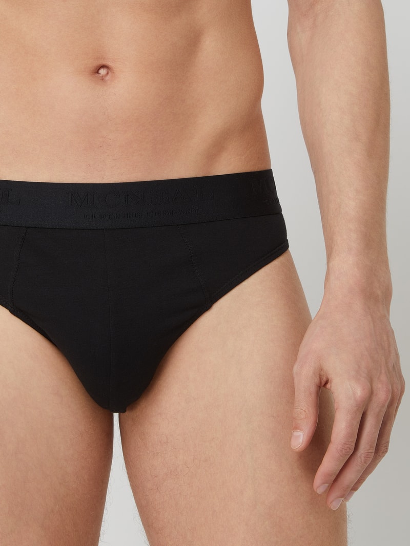 Slip mit Logo-Bund im 7er-Pack in schwarz