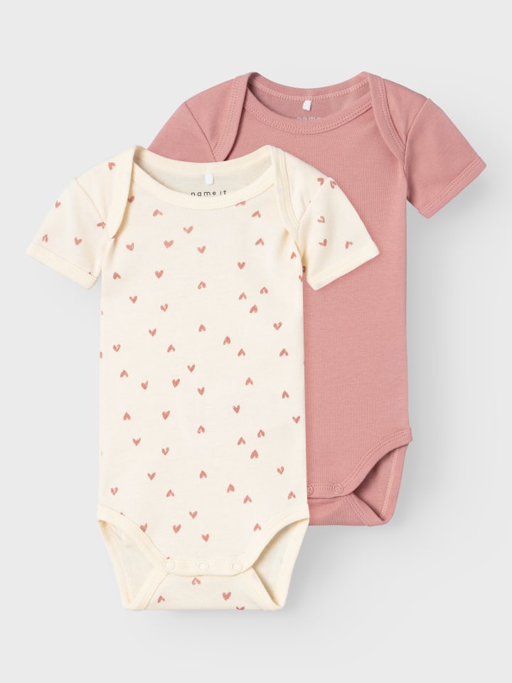 name it Body kurzarm 2er Pack HEARTS in buttercream günstig kaufen