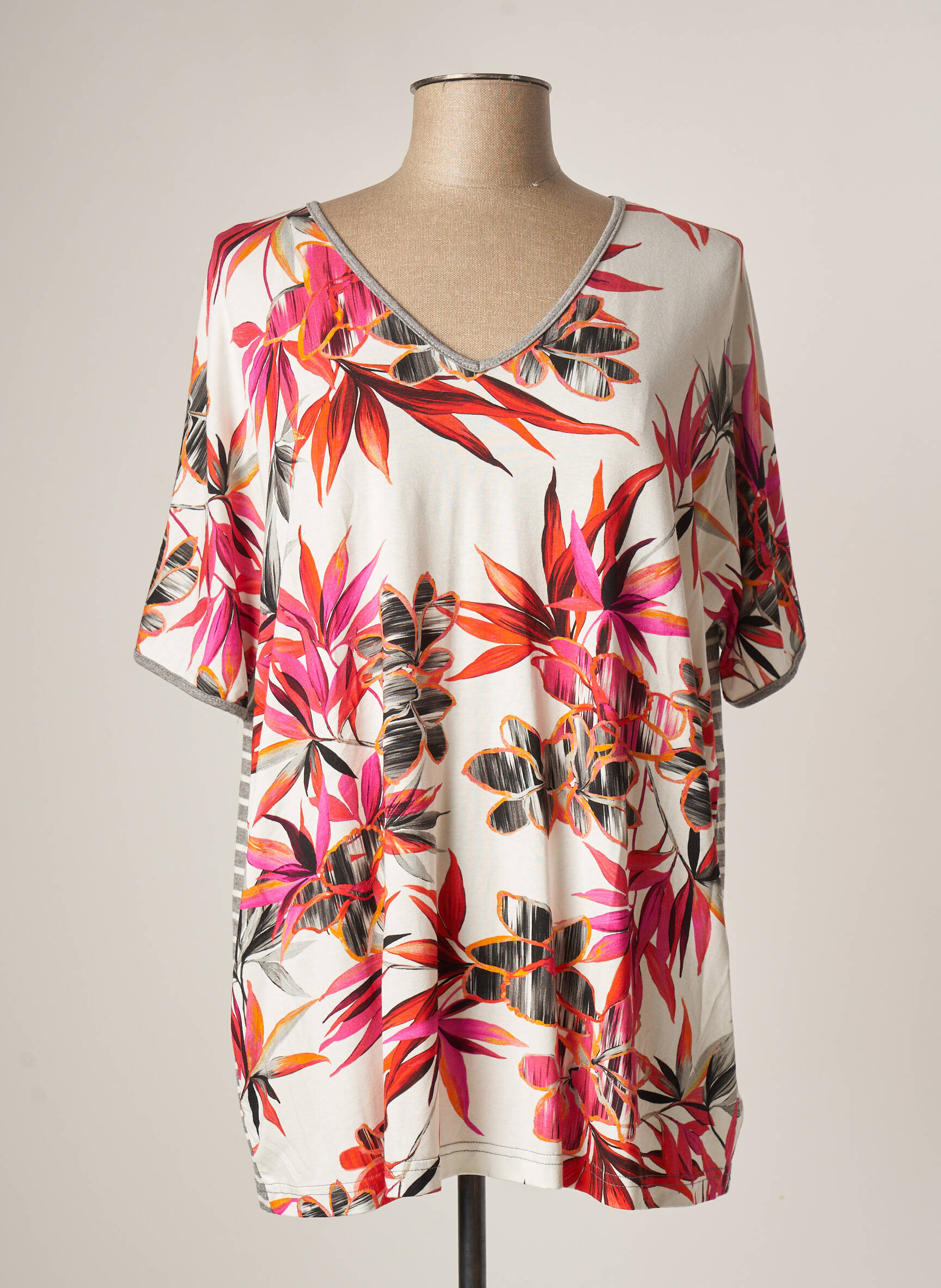 Chalou Tuniquemanchecourte Femme couleur blanc