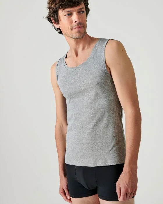 Lot de 2 débardeurs Essential pur coton peigné