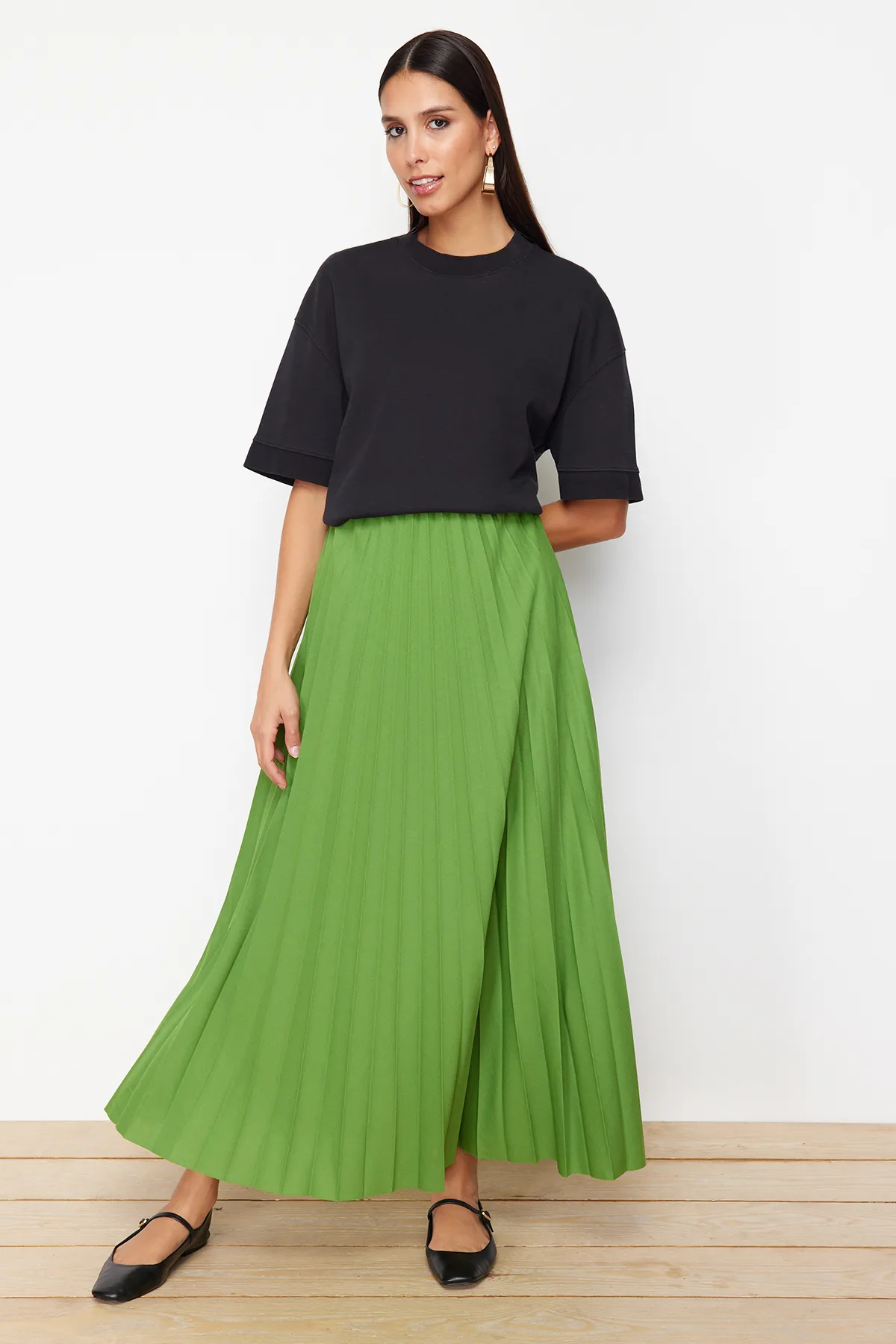 Trendyol Modest  Skirt - Grün - Maxi