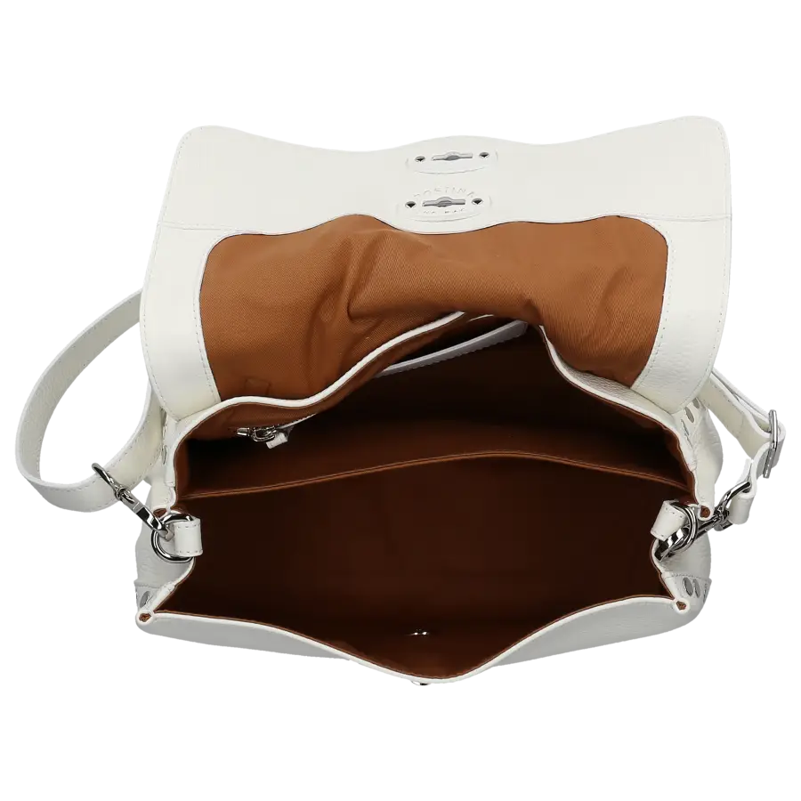 Zanellato - Handtasche POSTINA DAILY BAMBOO S Kalbsleder - weiß