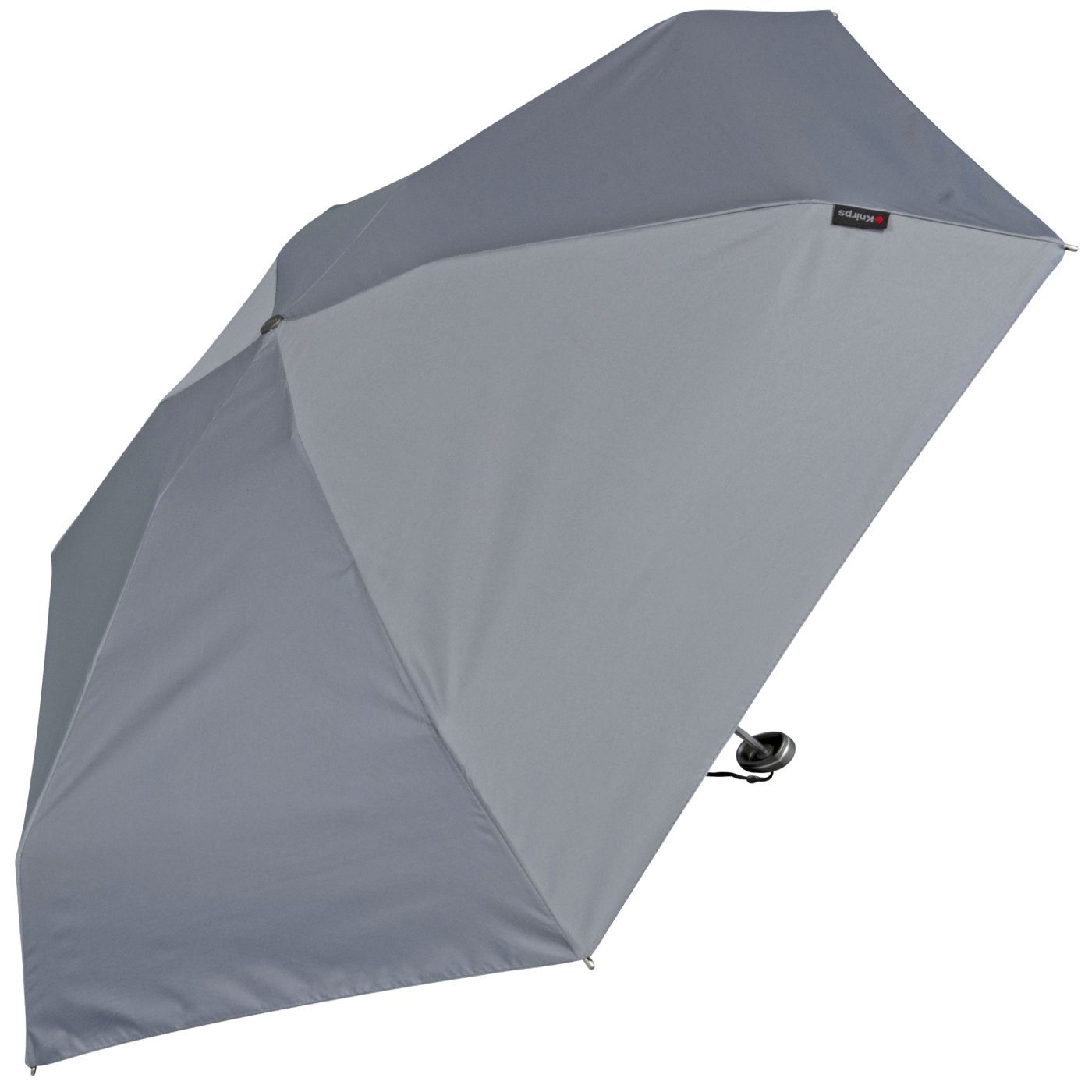 Knirps® Taschenregenschirm winziger Damen-Taschenschirm, leicht und flach, für die Handtasche - Travel grau grey