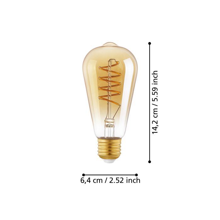 EGLO E27 LED Filament Leuchtmittel Amber