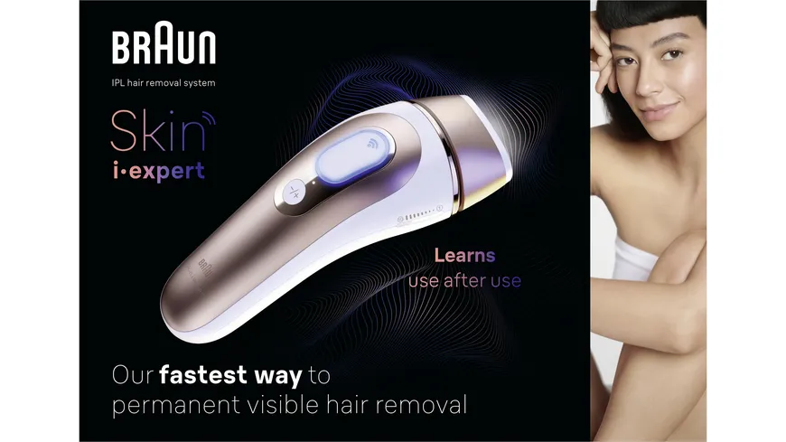 BRAUN IPL-Haarentfernungsgerät Skin i·expert PL7147 Weiß / Bronze