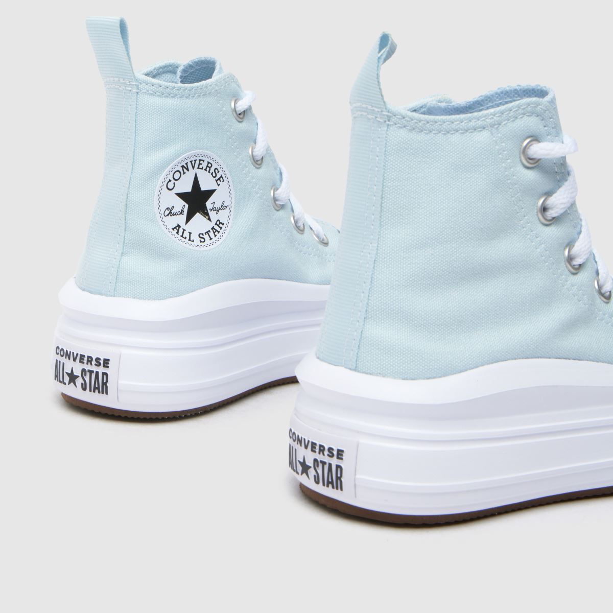 Converse vita & pl blå All Star Hi Move flickor juniorsneakers