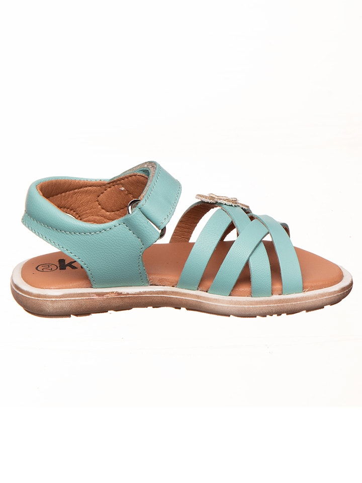 kmins Leder-Sandalen in Türkis günstig kaufen