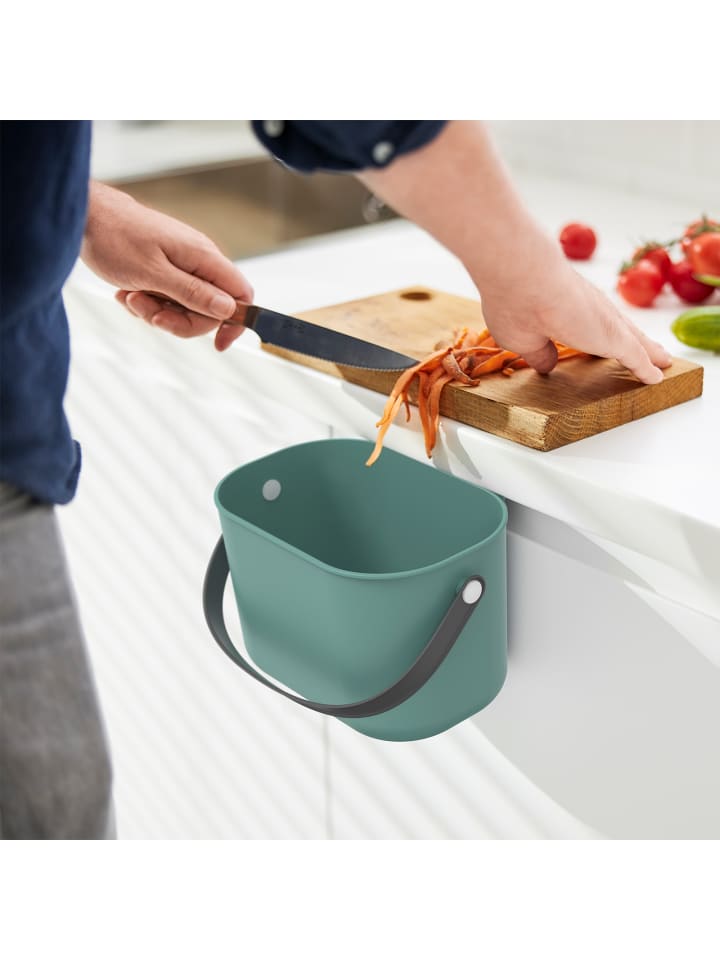Rotho Komposteimer mit Hängevorrichtung 3.2 l ALBULA in Mistletoe green günstig kaufen onesize