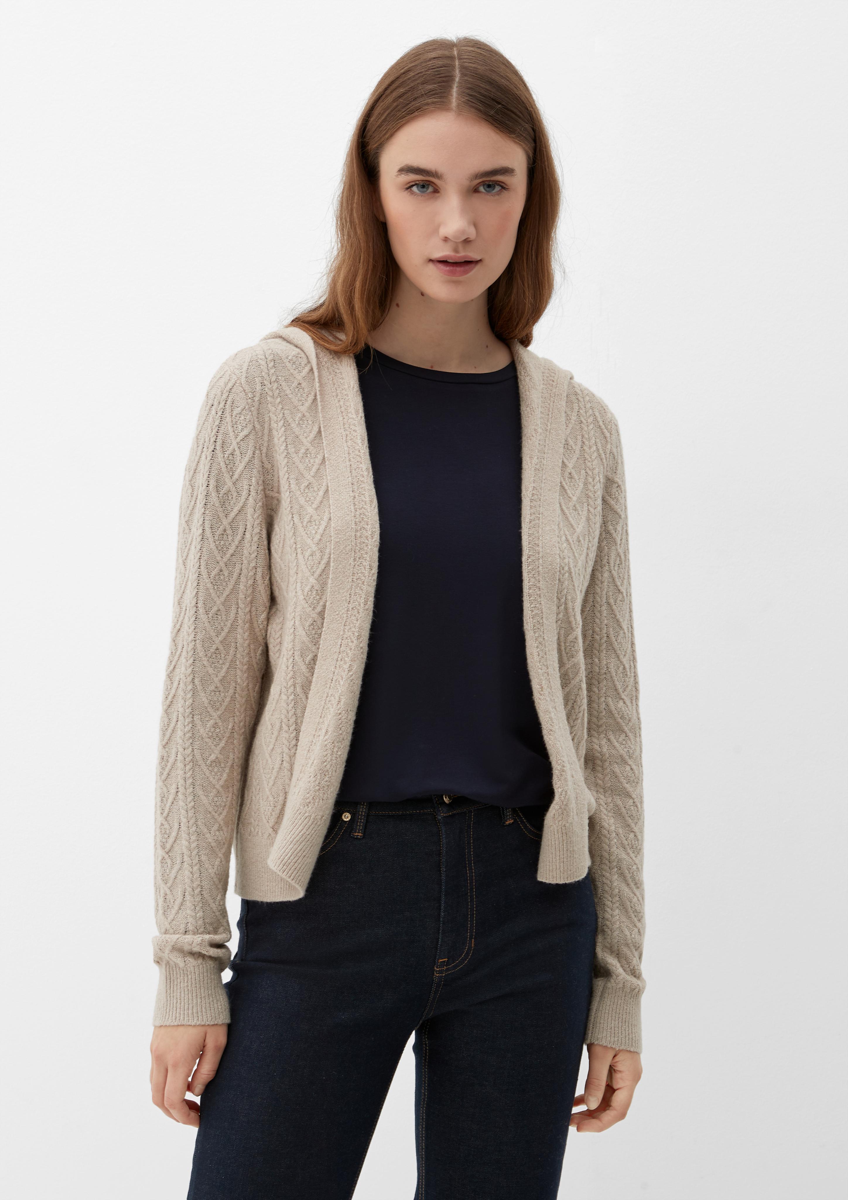 Cardigan mit Zopfmuster  2124135-8095