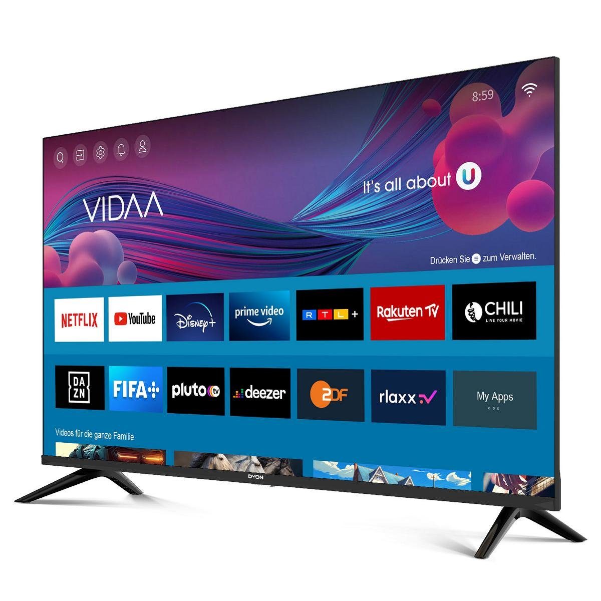 Dyon MOVIE SMART 40 VX-2 LED-Fernseher (100 cm/40 Zoll, Full HD, Smart-TV)