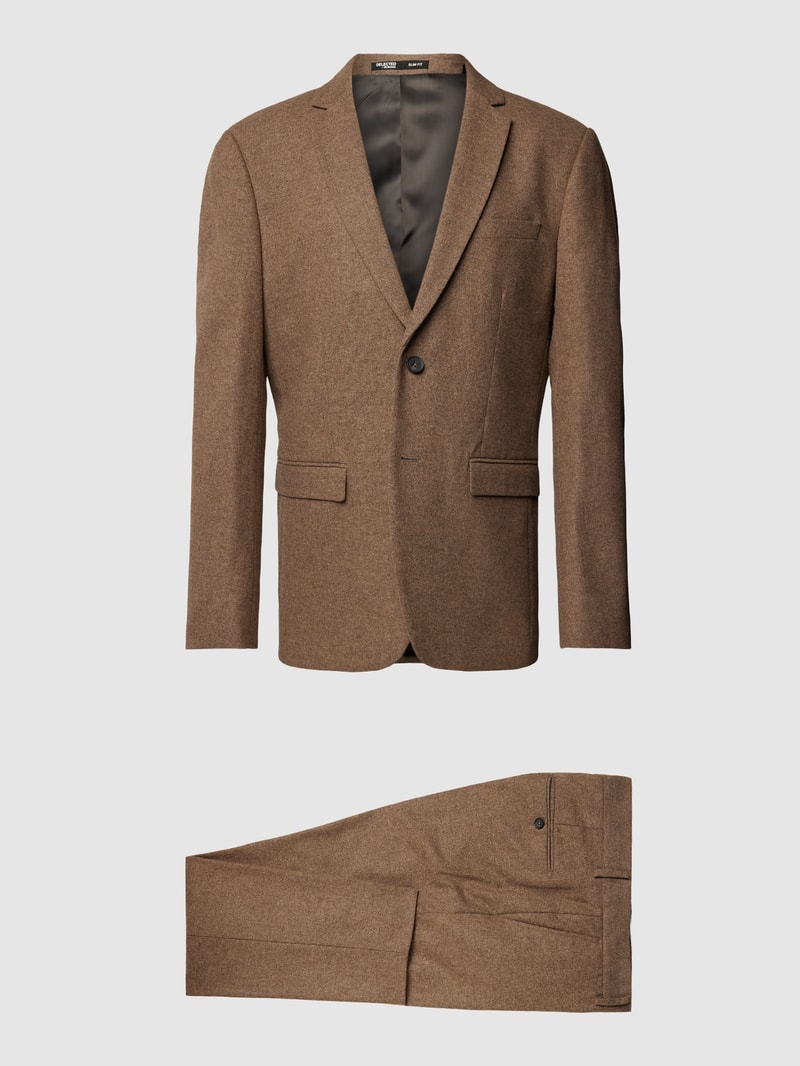 Slim Fit Sakko mit Brusttasche Modell 'MARK' in hellbraun